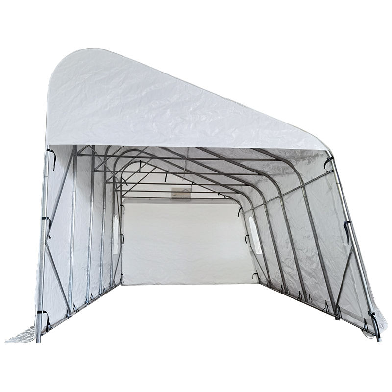 โรงจอดรถและที่พักชั่วคราวแบบพกพา PE Sigle ขนาด 3.2x6.1 ม. (10.6 