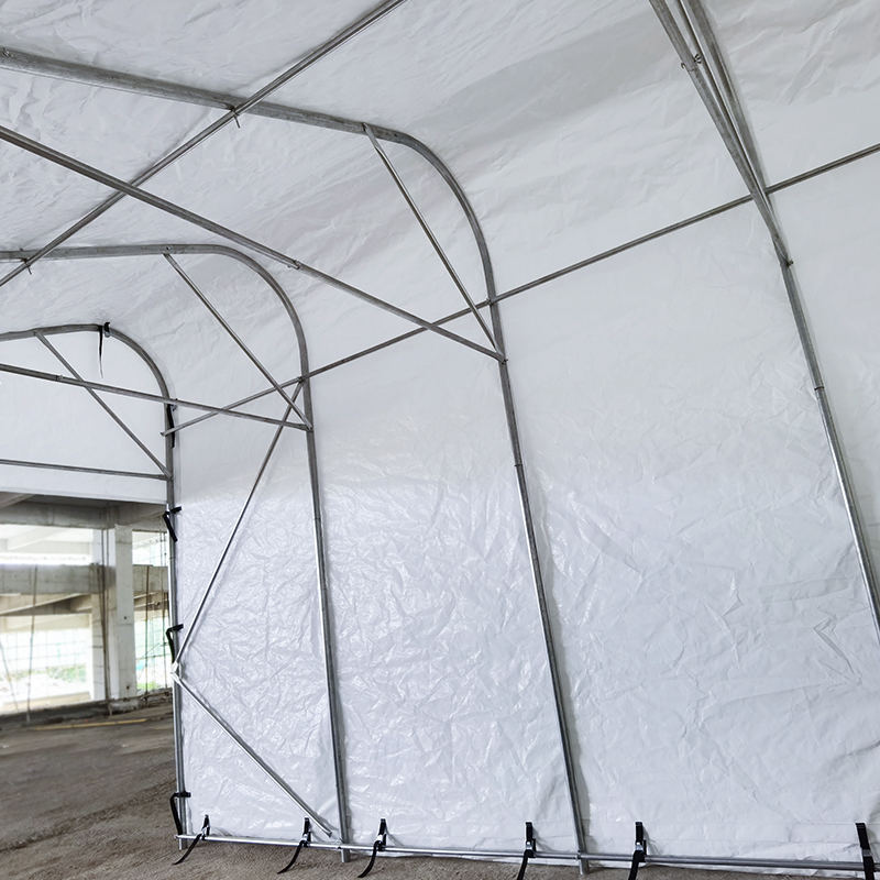 โรงจอดรถและที่พักชั่วคราวแบบพกพา PE Sigle ขนาด 3.2x6.1 ม. (10.6 