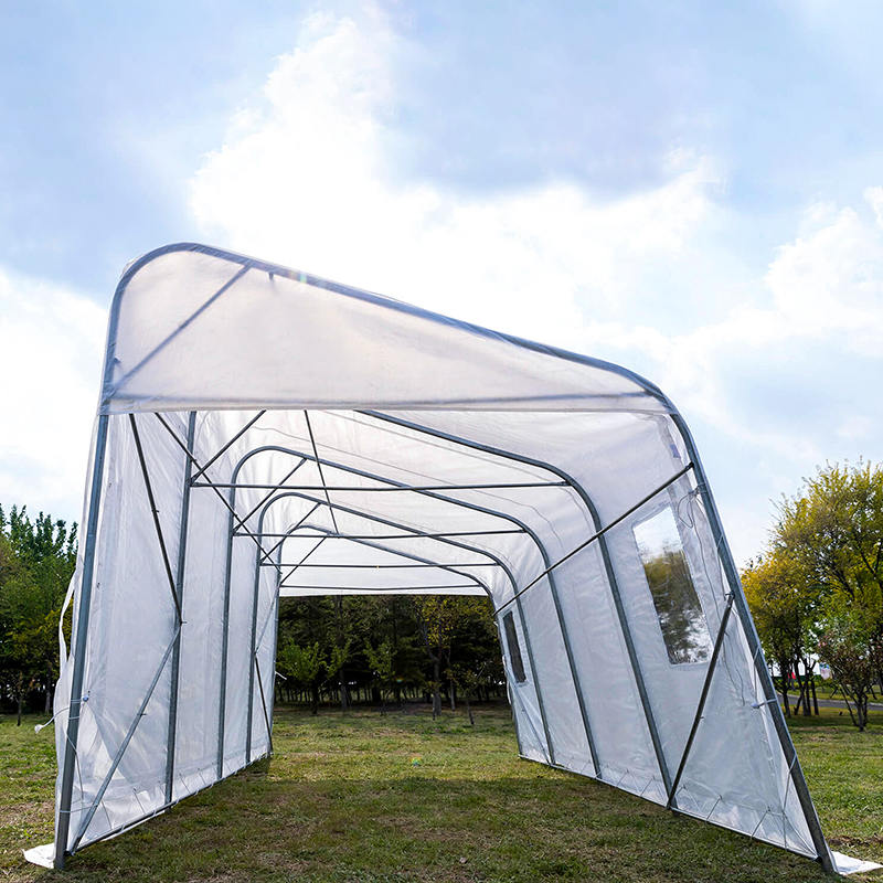 โรงจอดรถและที่พักชั่วคราวแบบพกพา PE Sigle ขนาด 3.2x6.1 ม. (10.6 