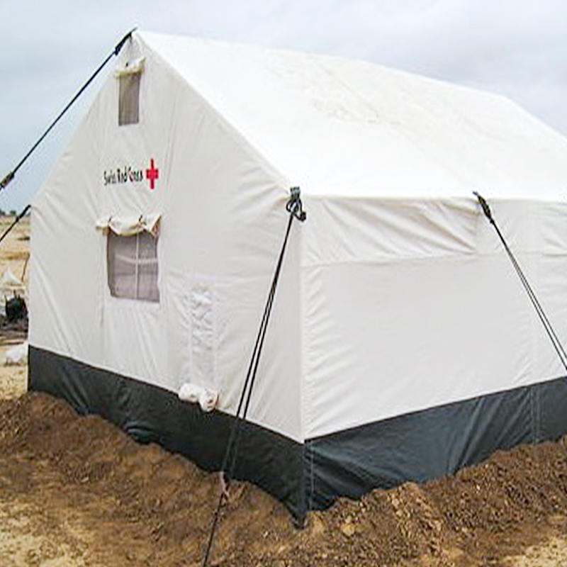 ICRC IFRC UNHCR เต็นท์สำหรับครอบครัวแบบพับได้ 2 ชั้น รองรับทุกสภาพอากาศสำหรับ 5 คน