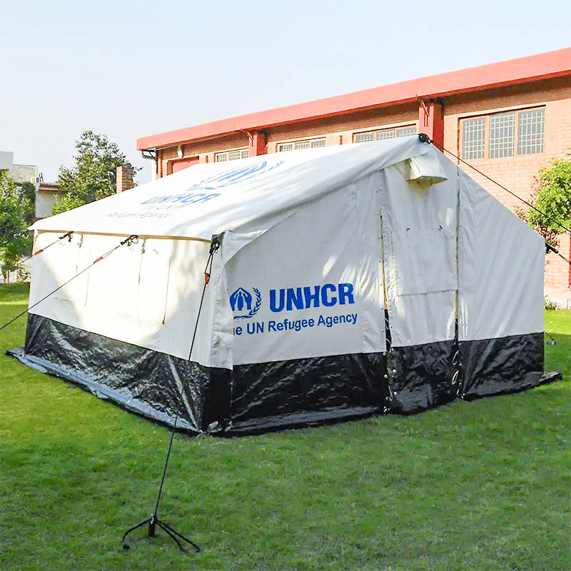 ICRC IFRC UNHCR เต็นท์สำหรับครอบครัวแบบพับได้ 2 ชั้น รองรับทุกสภาพอากาศสำหรับ 5 คน