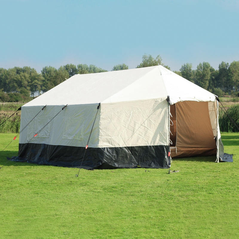 ICRC IFRC UNHCR เต็นท์สำหรับครอบครัวแบบพับได้ 2 ชั้น รองรับทุกสภาพอากาศสำหรับ 5 คน