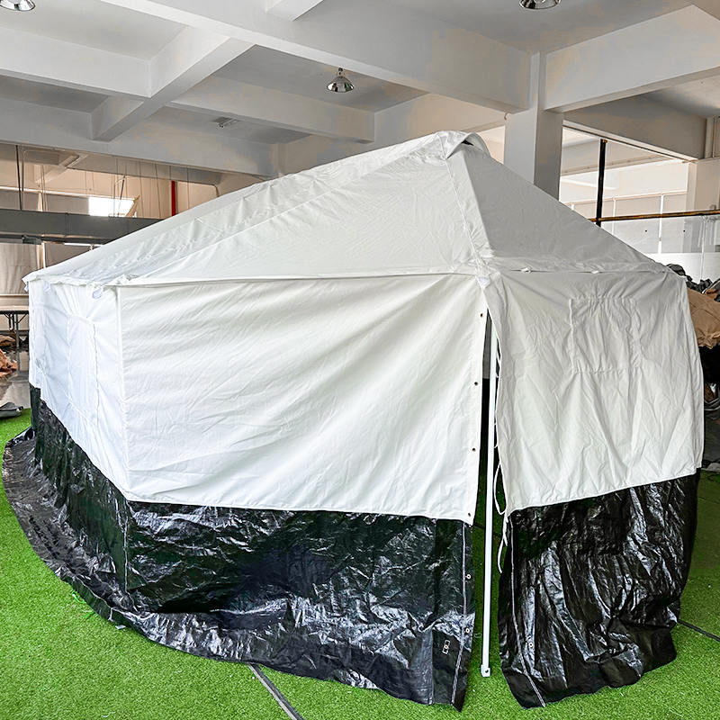 ICRC IFRC UNHCR เต็นท์สำหรับครอบครัวแบบพับได้ 2 ชั้น รองรับทุกสภาพอากาศสำหรับ 5 คน