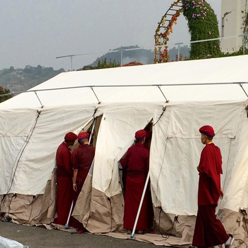 MSF/ICRC/IFRC มาตรฐาน 45 ตร.ม. เต็นท์ฐานเต็นท์อเนกประสงค์ใช้สำหรับการศึกษา สำนักงาน คลินิก