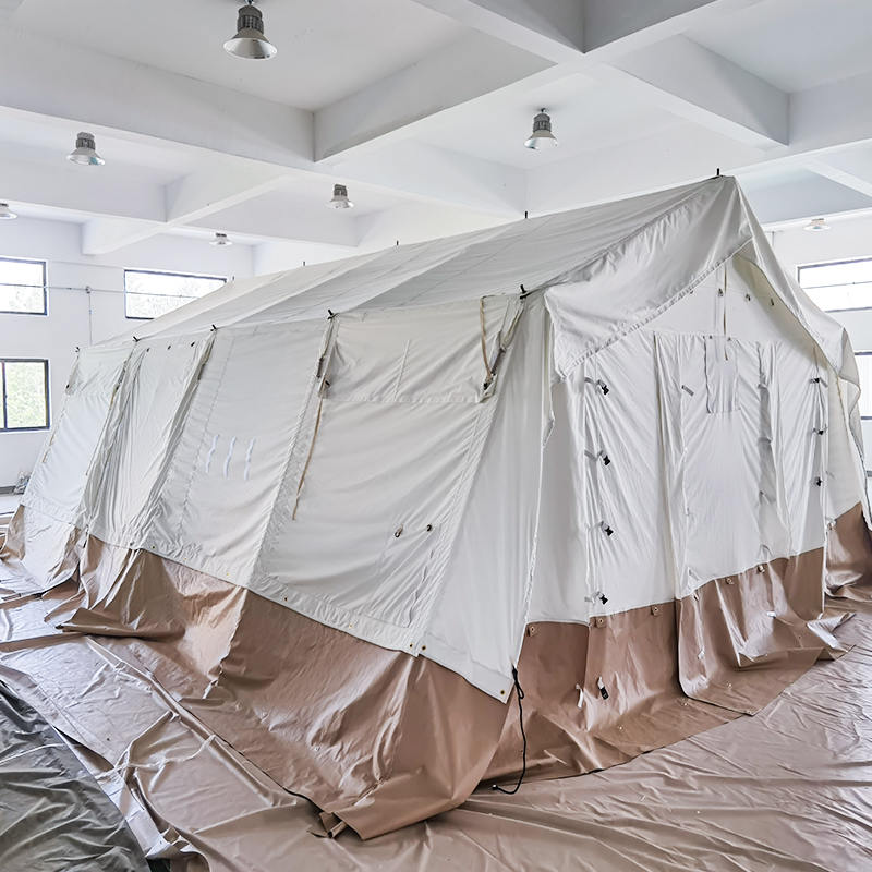 MSF/ICRC/IFRC มาตรฐาน 45 ตร.ม. เต็นท์ฐานเต็นท์อเนกประสงค์ใช้สำหรับการศึกษา สำนักงาน คลินิก