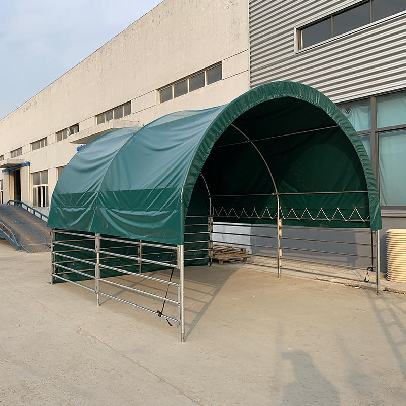 ที่พักพิงปศุสัตว์แบบพกพาขนาด 4x4mx3.15m สำหรับม้า วัว แกะ