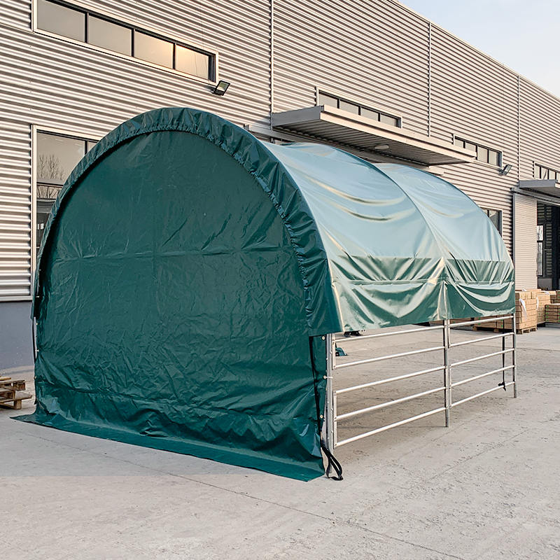 ที่พักพิงปศุสัตว์แบบพกพาขนาด 4x4mx3.15m สำหรับม้า วัว แกะ