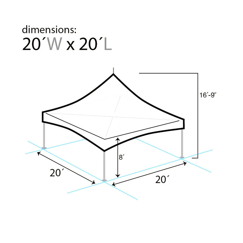 (6x6ม.) เต็นท์ปาร์ตี้อะลูมิเนียม Pinnacle สูง 20