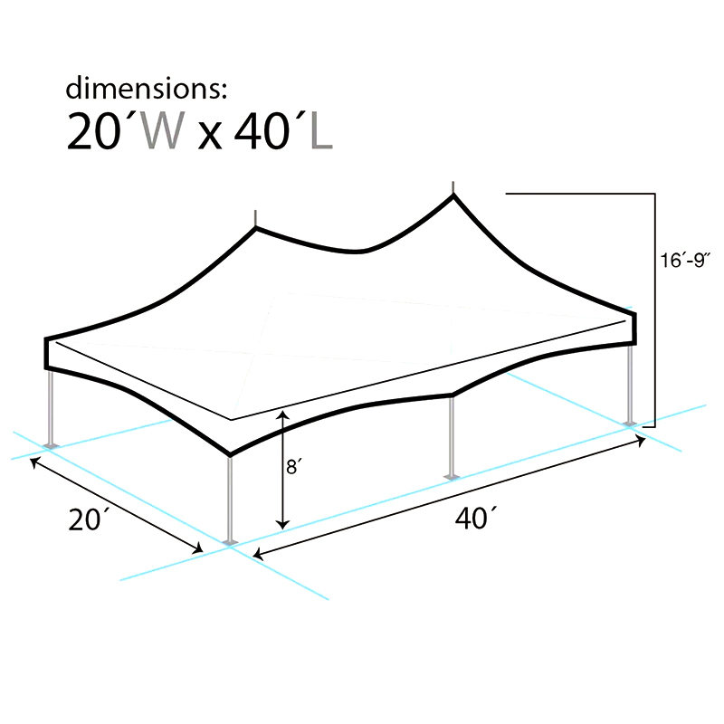 (6x12ม.) เต็นท์ปาร์ตี้อลูมิเนียม Pinnacle High Peak ขนาด 20