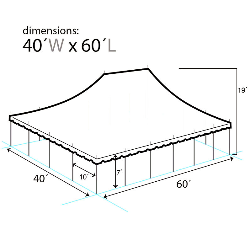 เต็นท์เสาเชิงพาณิชย์แบบหน้าตัดระดับพรีเมียม 40