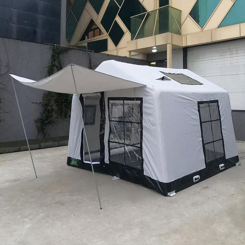 8-10 คน Four Season Glamour เต็นท์แคมป์ปิ้งแบบเป่าลมทนไฟและป้องกันแบคทีเรีย