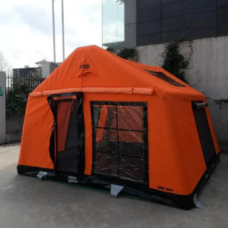 8-10 คน Four Season Glamour เต็นท์แคมป์ปิ้งแบบเป่าลมทนไฟและป้องกันแบคทีเรีย