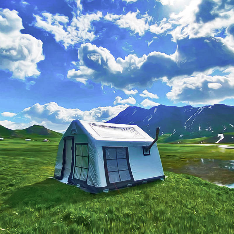 8-10 คน Four Season Panorama Inflatable Camping เต็นท์