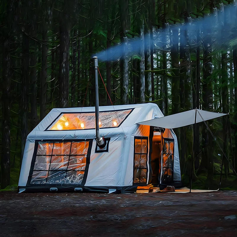 8-10 คน Four Season Panorama Inflatable Camping เต็นท์