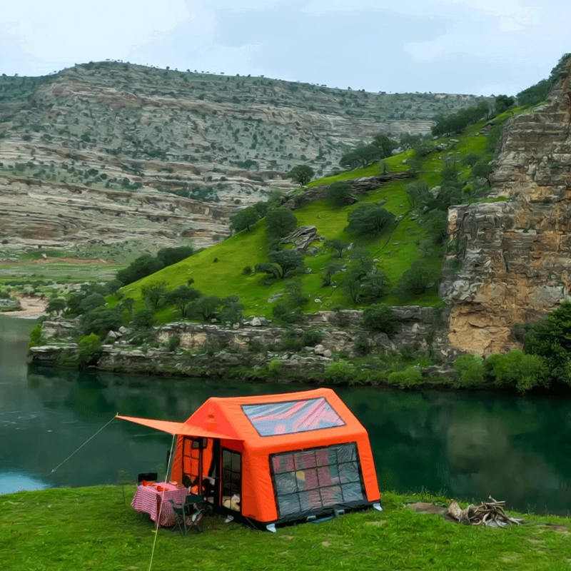 8-10 คน Four Season Panorama Inflatable Camping เต็นท์