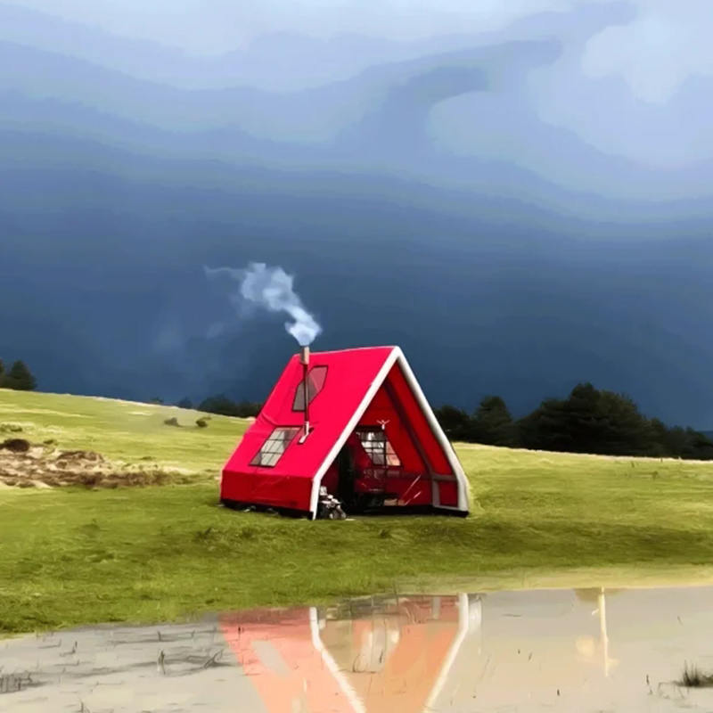 8-10 คนโฟร์ซีซั่นเต็นท์เป่าลมกันน้ำสำหรับตั้งแคมป์