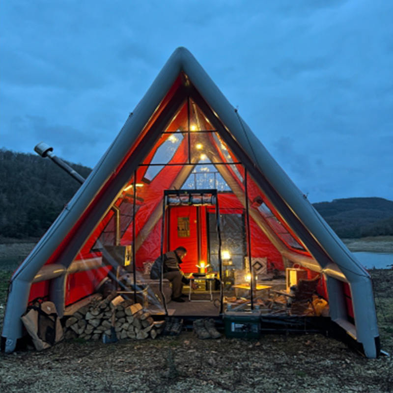 8-10 คนโฟร์ซีซั่นเต็นท์เป่าลมกันน้ำสำหรับตั้งแคมป์