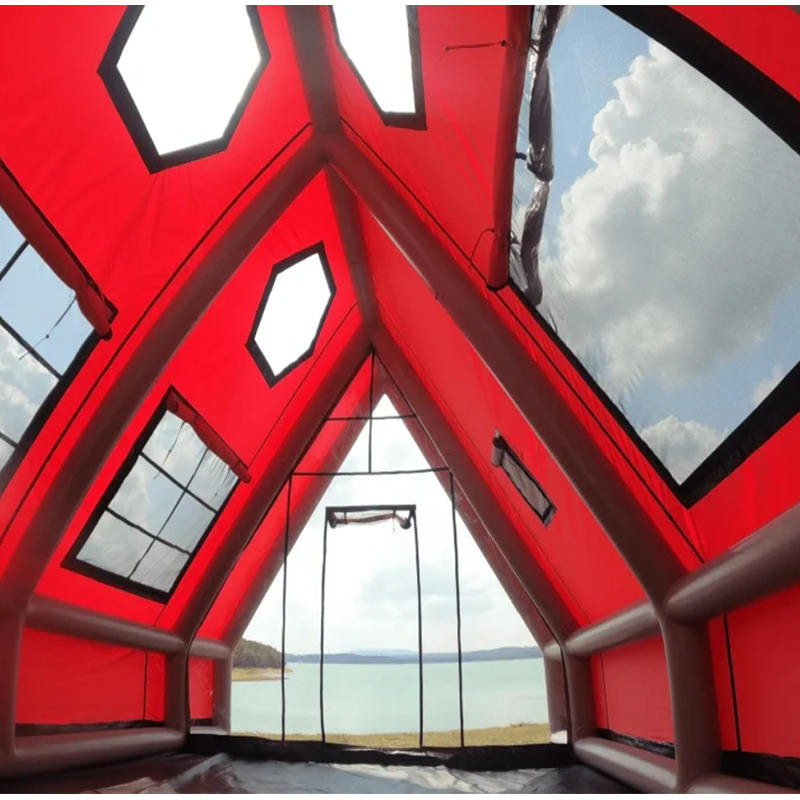 8-10 คนโฟร์ซีซั่นเต็นท์เป่าลมกันน้ำสำหรับตั้งแคมป์